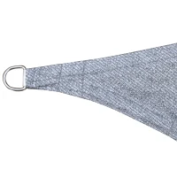 Outsunny Vela de Sombra Triangular 3x3x3 m Toldo Vela de HDPE com Proteção UV Aneis em Forma de D e Cordas para Jardim Pátio Piscina Cinza(m-13)