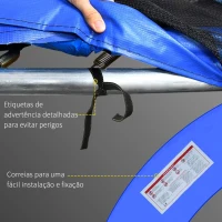 HOMCOM Cobertura de Proteção Ø244 cm de Borda de Trampolim Espuma de Proteção para Trampolim para Exterior Azul(m-4)