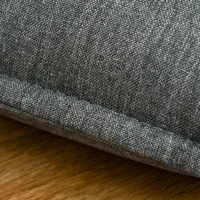 HOMCOM Floor Chair, Foldable, Linen Fabric, with 90°-180° Adjustable Backrest, Thick Seat Cushion, 45cm x 55cm x 67cm Grey(m-10)