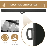 Outsunny Retractable Sun Side Awning Screen Fence Patio Garden Wall Balcony Screening Panel Outdoor Blind Privacy Divider (3x2M, Black)(m-5)