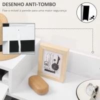 HOMCOM Sapateira de Madeira Móvel para Sapatos com 11 Prateleiras Abertas para 18 Pares de Sapatos 80x27x112 cm Branco(m-5)