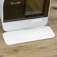 PawHut kattentoilet met filter, 1 vervangend filter, 1 vloermat, 43 cm x 44 cm x 47 cm, zwart+wit(m-9)