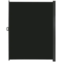 Outsunny Retractable Sun Side Awning Screen Fence Patio Garden Wall Balcony Screening Panel Outdoor Blind Privacy Divider (3x2M, Black)(m-11)