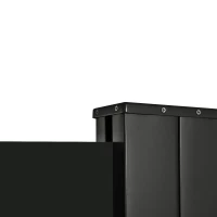 Outsunny Retractable Sun Side Awning Screen Fence Patio Garden Wall Balcony Screening Panel Outdoor Blind Privacy Divider (3x2M, Black)(m-8)