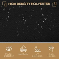 Outsunny Retractable Sun Side Awning Screen Fence Patio Garden Wall Balcony Screening Panel Outdoor Blind Privacy Divider (3x2M, Black)(m-6)