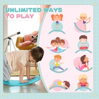 ZONEKIZ Balance Board, Kids Wobble board, for Ages 3-6 Years - Blue(m-5)