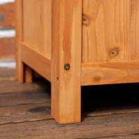 Outsunny Buitenzonnig verhoogd bed met latwerk, bloembak, bloempot, plantenpot bruin(m-9)