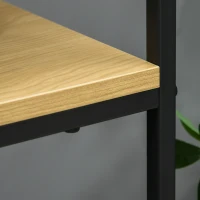 HOMCOM Estante Industrial de 5 Níveis Estante para Livros com 2 Gavetas e Estrutura de Metal 80x30x170,5 cm Madeira e Preto(m-10)