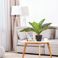 HOMCOM kunstplant, kunstplant, kunstpalm inclusief pot voor woonkamer(m-10)