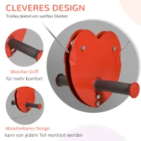 Outsunny 20 m Zipline Kit Kinder Slackline-Set für Garten Outdoor Seilrutsche Zip Line Kit für 3-14 Jahre Kinder bis 150 kg(m-5)