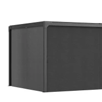 Outsunny Pergola, Pavillon, 4 Vorhänge, 1 ausziehbares Dach, Sonnenschutz, Grau(m-7)