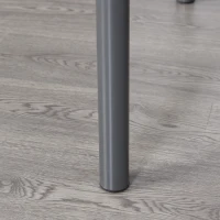 HOMCOM Dining Table, Kitchen Table with Steel Frame for 4 People,Minimum Style Small Working Desk for Living Room, Grey(m-7)