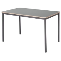 HOMCOM Dining Table, Kitchen Table with Steel Frame for 4 People,Minimum Style Small Working Desk for Living Room, Grey