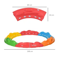 ZONEKIZ Kids Balance Beam, Kids 6 Pieces Stepping Stones Obstacle Course, for Ages 3-8 Years - Multicoloured(m-3)