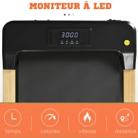 SPORTNOW Tapis de course tapis de marche électrique avec télécommande 0,5 à 6 km/h 12 programmes prédéfinis 120 x 54 x 15 cm noir(m-5)