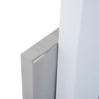 HOMCOM Ethanolhaard bio-ethanolbrander 1,5 L 3 uur. Brandduur met een klep accessoires voor wandmontage rookvrij Bauhaus Design RVS wit 75 x 22 x 63 cm(m-10)