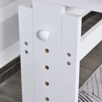 HOMCOM Studiertisch Schreibtisch Computer Stand Laptoptisch Höhenverstellbar 5-Stufig mit Schublade MDF Weiß 109 x 55 x 63,6-89,2 cm(m-8)