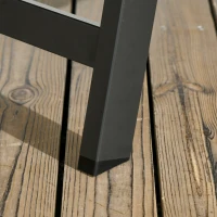 Outsunny Chaise longue bain de soleil en résine tressée imitation rotin avec roues dossier inclinable aluminium noir(m-9)