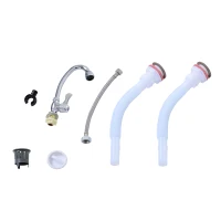 Outsunny Mesa Plegable Multifuncional 2 en 1 Mesa+Estación de Limpieza Mesa de Picnic con Grifo y 2 Fregaderos para Pesca Jardín Camping Barbacoa Exteriores 101x66x81cm(m-9)