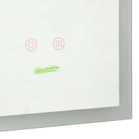 kleankin Espejo de Baño con Luz LED Función Antivaho con Interruptor Táctil y Color de Luz Ajustable 70x50 cm Plata(m-9)