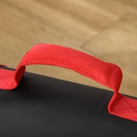 HOMCOM Sacca Bulgara da 20kg con 6 Cinghie per Allenamento Fitness in Casa, Ufficio e Palestra, Ø22x55 cm, Nero e Rosso(m-9)