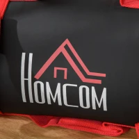 HOMCOM Sacca Bulgara da 20kg con 6 Cinghie per Allenamento Fitness in Casa, Ufficio e Palestra, Ø22x55 cm, Nero e Rosso(m-8)