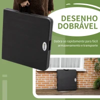 Outsunny Mesa de Jardim Dobrável com Altura Ajustável para 4 Pessoas para Pátio Varanda 118x60x56-74cm Cinza Escuro(m-6)