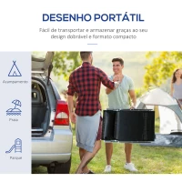 Outsunny Espreguiçadeira Dobrável de Jardim com Encosto Ajustável em 7 Posições Apoio para a Cabeça 137x63,5x100,5cm Preto(m-6)