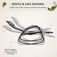 Outsunny Garden Rocking Chair with 5-Level Adjustable Backrest, Rocking Sun Lounger with Removeable Headrest Pillow, Footrest, Armrest and Safety Stopper, Grey(m-7)