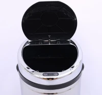 HOMCOM 30L LUXURY Automatic Sensor Dustbin Kitchen Waste Bin Rubbish Trashcan Auto Dustbin Stainless Steel with Bucket CHROME 30.5*30.5*56.5CM(m-3)