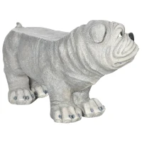 Outsunny Realistic Pekingese Sculpture, Garden Statue / Garden Stool, Outdoor Dog Ornament Home Decoration(m-11)