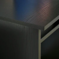 HOMCOM Modern Computer Desk, Home Office Table, Small Writing Desk with Storage Shelf, 90 x 50cm, Black Wood Grain(m-8)