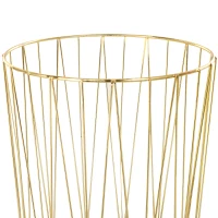 HOMCOM Coffee Tables Set of 2, Side Tables with Metal Frame, End Tables for Living Room, Bedroom - Gold Color Base(m-7)