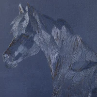 HOMCOM Canvas Wall Art Gold Textured Horse, Wall Pictures for Living Room Bedroom Decor, 93 x 63 cm(m-8)