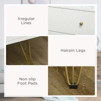 HOMCOM Tall Chest of Drawers, 4-Drawer Dresser for Bedroom, Modern Storage Cabinets with Hairpin Legs, White(m-5)