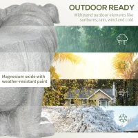 Outsunny Realistic Pekingese Sculpture, Garden Statue / Garden Stool, Outdoor Dog Ornament Home Decoration(m-6)