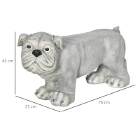 Outsunny Realistic Pekingese Sculpture, Garden Statue / Garden Stool, Outdoor Dog Ornament Home Decoration(m-3)