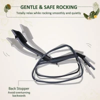 Outsunny Garden Rocking Chair with 5-Level Adjustable Backrest, Rocking Sun Lounger with Removeable Headrest Pillow, Footrest, Armrest and Safety Stopper, Black(m-7)