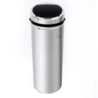 HOMCOM 50L LUXURY Automatic Sensor Dustbin Kitchen Waste Bin Rubbish Trashcan Auto Dustbin Stainless Steel with Bucket CHROME(m-10)