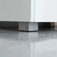 kleankin Modern Bathroom Sink Cabinet, Floor Standing Under Sink Cabinet, Freestanding Storage Cupboard with Double Doors, White(m-9)