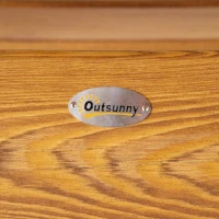 Elegancka Huśtawka Ogrodowa na 2 Osoby z Drewna Sosnowego Outsunny z Regulowanym Dachem(m-7)