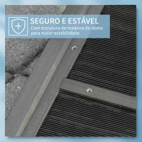 PawHut Rampa para Cães de Madeira Dobrável com Tapete Antiderrapante Escada Portátil para Carro 165x43x6,5cm Preto(m-5)