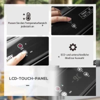 Outsunny lodówka samochodowa 50 l z wyświetlaczem LCD z uchwytami(m-5)