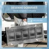 PawHut Rampa para Cães de Madeira Dobrável com Tapete Antiderrapante Escada Portátil para Carro 165x43x6,5cm Preto(m-4)