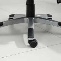 Vinsetto Office Chair, Linen Fabric Desk Chair, Height Adjustable Computer Chair with Padded Armrests, Swivel Wheels and Tilt Function, Grey(m-8)