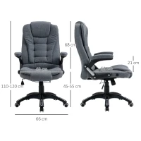 Vinsetto Ergonomic Office Chair Comfortable Desk Chair with Armrests Adjustable Height Reclining and Tilt Function Dark Grey(m-3)
