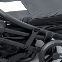 HOMCOM Silla de Paseo Ligera con Asiento Reversible y Reclinable Cochecito para Bebé de 0-36m Plegable 83x59x104cm Negro(m-9)