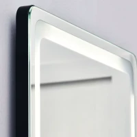 HOMCOM Espelho de Pé com Luzes LED Controlo Remoto 3 Cores de Luzes Ajustável Brilho Ajustável 40x51x156,5cm Prata e Preto(m-8)