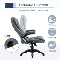 Vinsetto Ergonomic Office Chair Comfortable Desk Chair with Armrests Adjustable Height Reclining and Tilt Function Dark Grey(m-6)