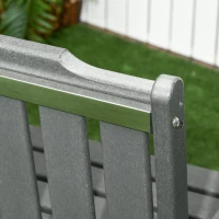 Outsunny Gartenbank im Landhausstil, wetterbeständing, 2-Sitzer, 124 cm x 60 cm x 87 cm, Dunkelgrau(m-7)